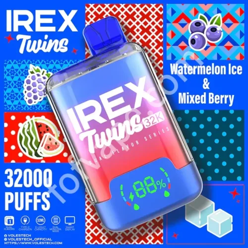 IREX twins 32000 puffs Disposable Vape-10 flavors Wholesale