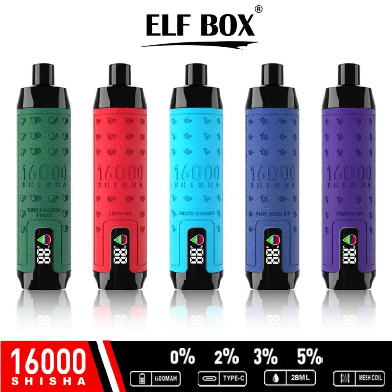 ELF BOX SHISHA 16000 Puffs-12 flavors Disposable Vape Wholesale