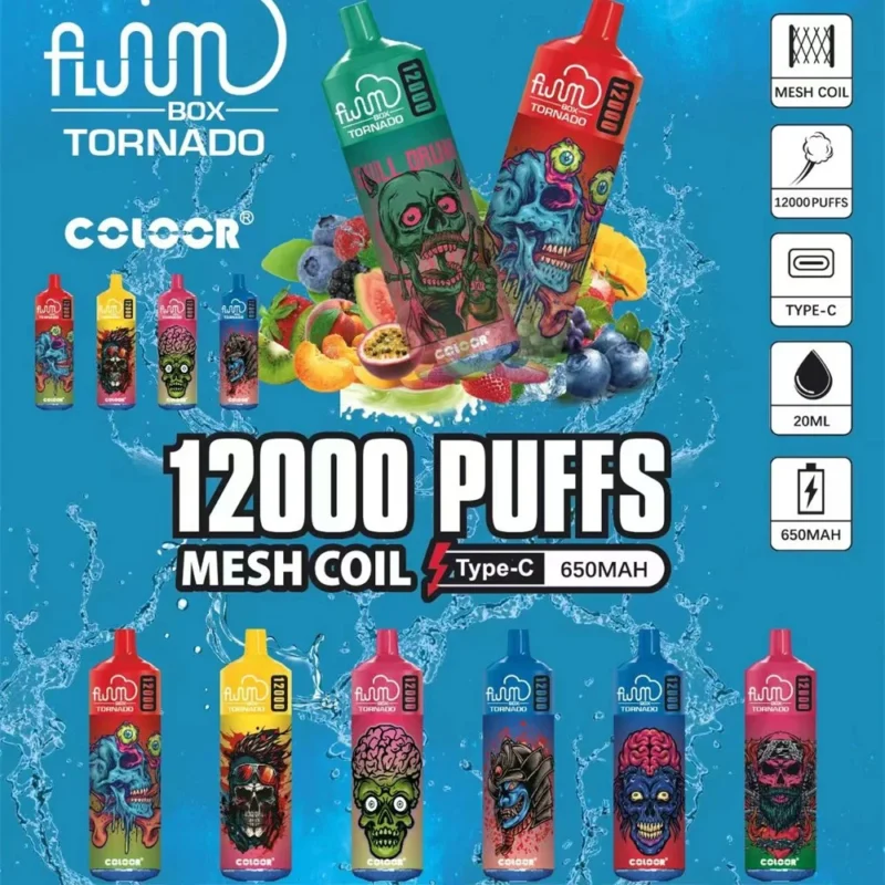 FLUUM BOX 12000 Puffs Disposable Vape-12 flavors FLUUM Disposable Vape Bulk Buy Wholesale