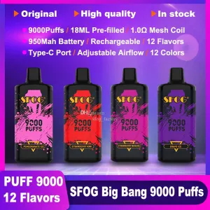 SFOG BIG BANG 9000 Puffs Disposable Vape-12 flavors Bulk Buy Disposable Vape Wholesale