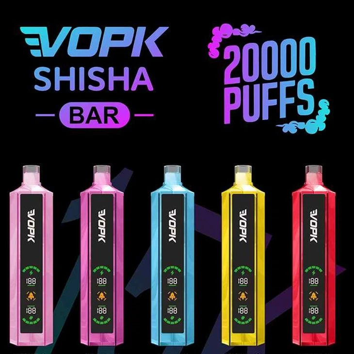 VOPK Shisha BAR 20000 Puffs-10 flavors Bulk Buy Rechargeable Disposable Vape Pen Wholesale